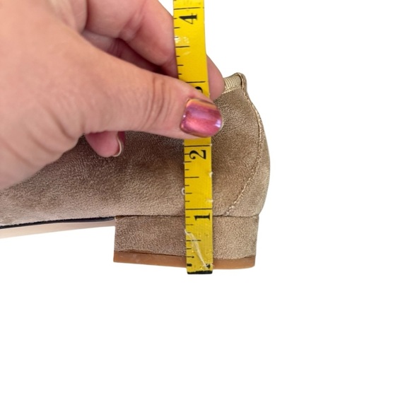 Mi.iM Luna Pointed Ballet Flat Leather Suede 8.5 Tan Neutral Casual Office Shoes - Picture 9 of 10